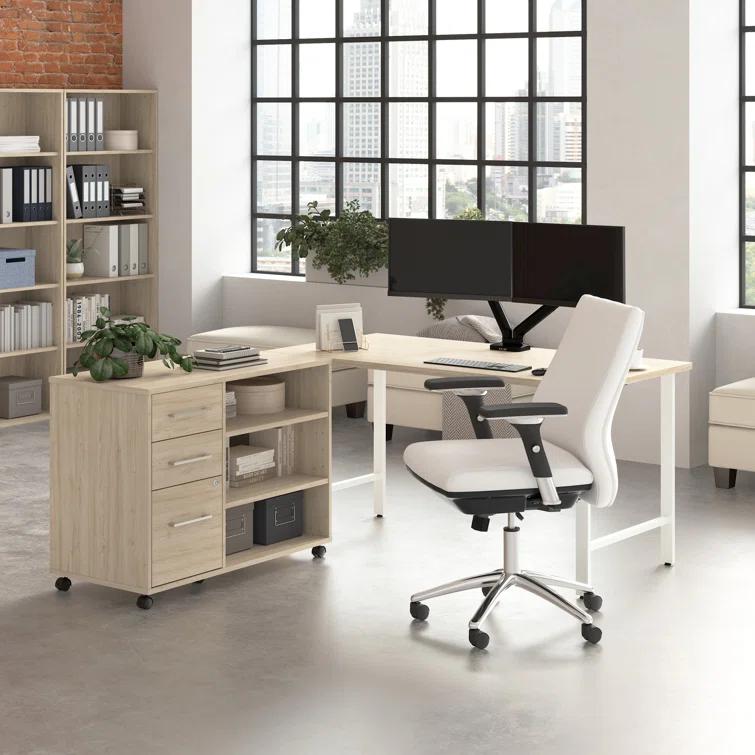 Bush Business Furniture Hustle 60W X 30D Computer Desk And Storage Cabinet With Drawers And Shelves