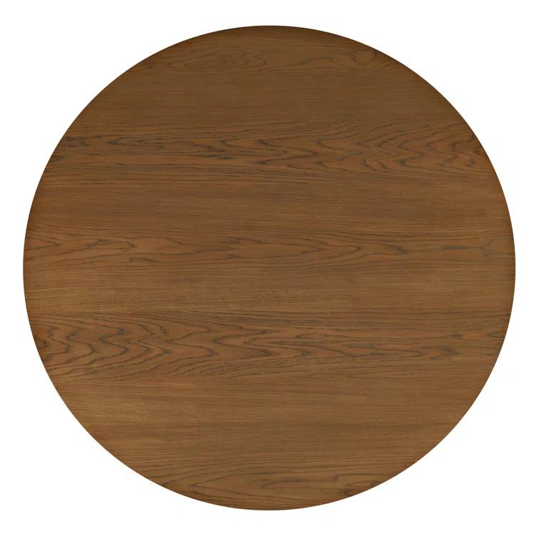Ebern Designs Rovena Round Mid-Century Modern Fluted Pedestal Base Dining Table