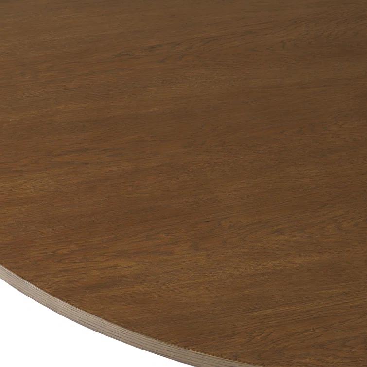 Ebern Designs Rovena Round Mid-Century Modern Fluted Pedestal Base Dining Table