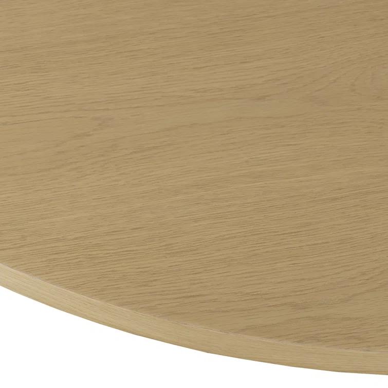 Ebern Designs Rovena Round Mid-Century Modern Fluted Pedestal Base Dining Table
