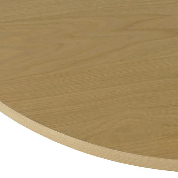 Ebern Designs Rovena Round Mid-Century Modern Fluted Pedestal Base Dining Table