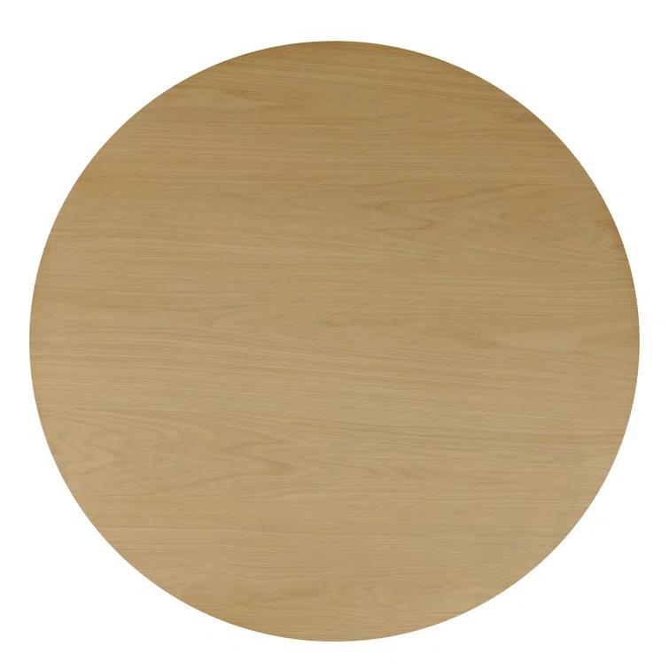 Ebern Designs Rovena Round Mid-Century Modern Fluted Pedestal Base Dining Table