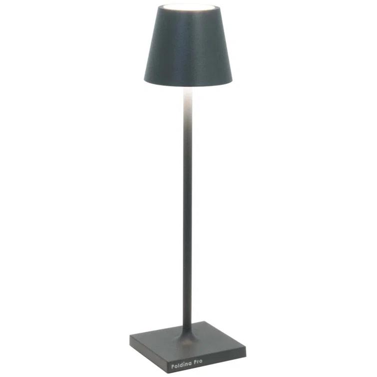 Dark Grey Cordless Touch LED Table Lamp