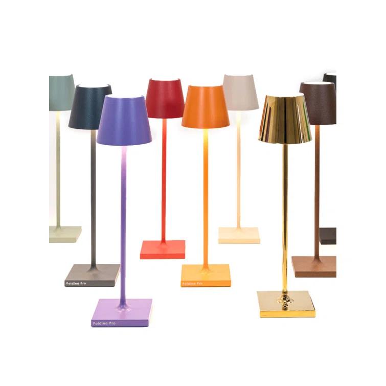 Dark Grey Cordless Touch LED Table Lamp