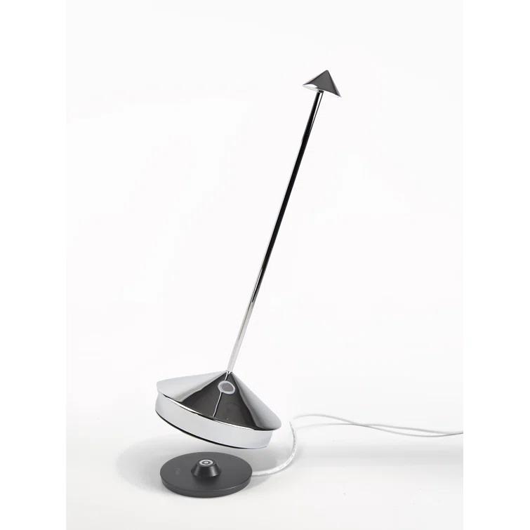 Glossy Chrome Cordless Touch LED Table Lamp