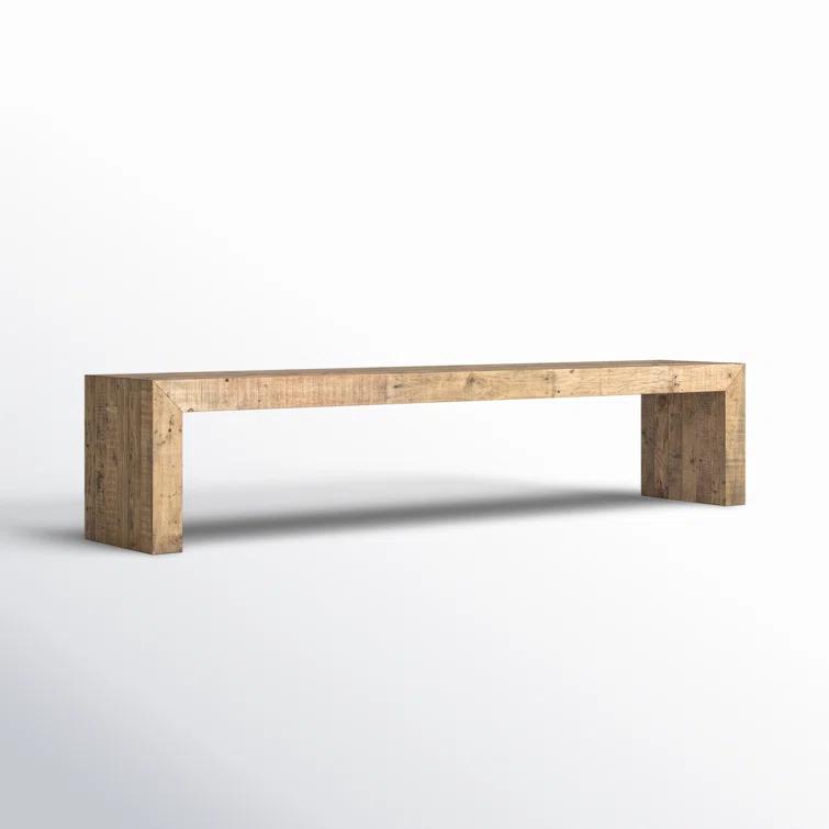Ruskin 85'' Sierra Rustic Natural Solid Wood Dining Bench