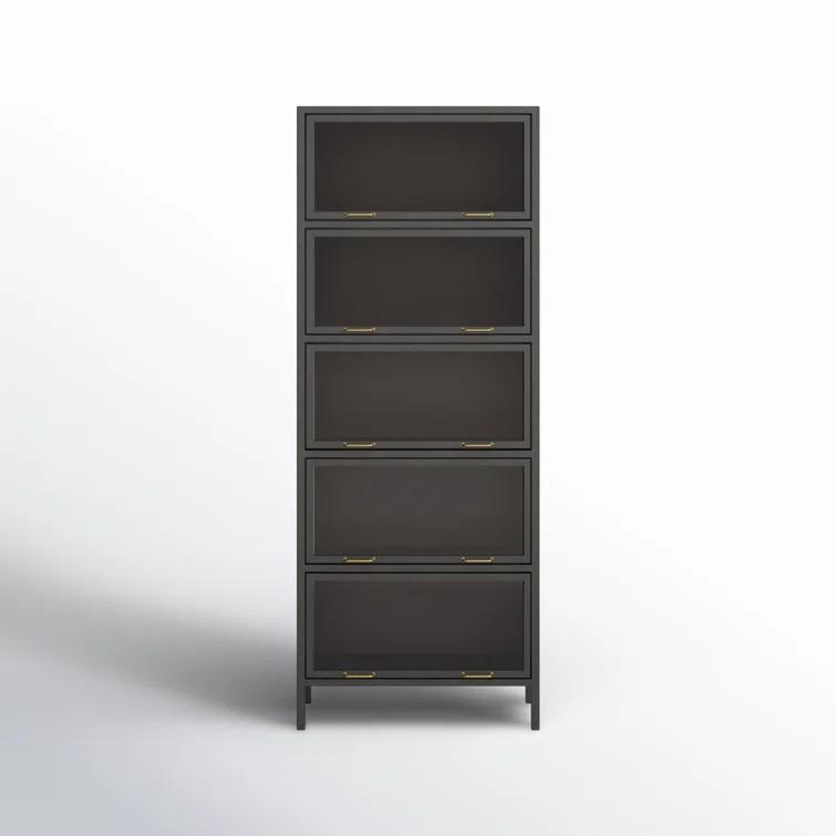 Iron & Glass Tall Barrister Cabinet (32")