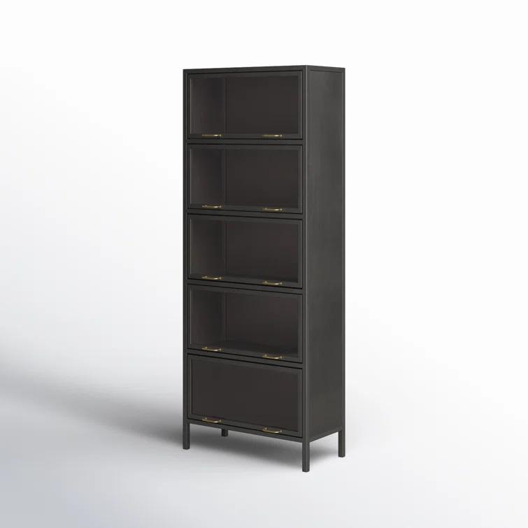 Iron & Glass Tall Barrister Cabinet (32")
