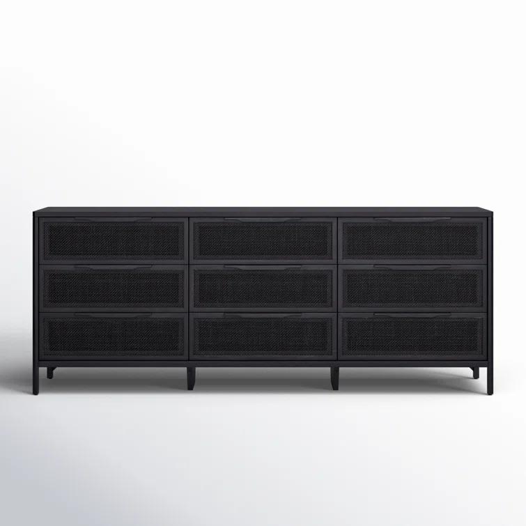 Hannah 9-Drawer Dresser - Black and Black