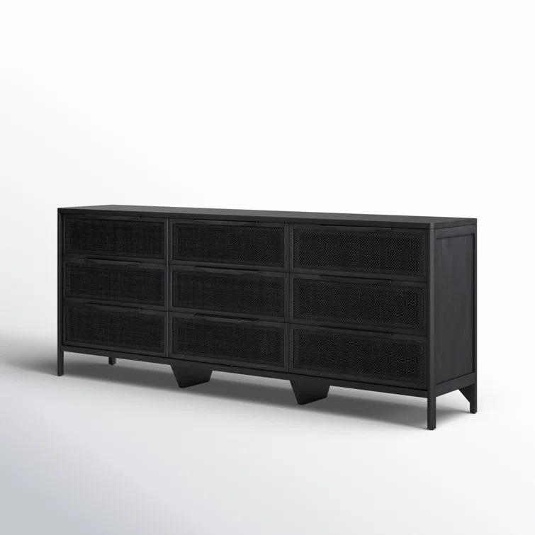 Hannah 9-Drawer Dresser - Black and Black