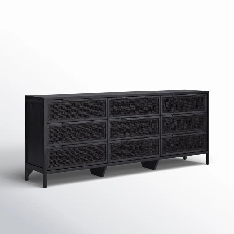 Hannah 9-Drawer Dresser - Black and Black