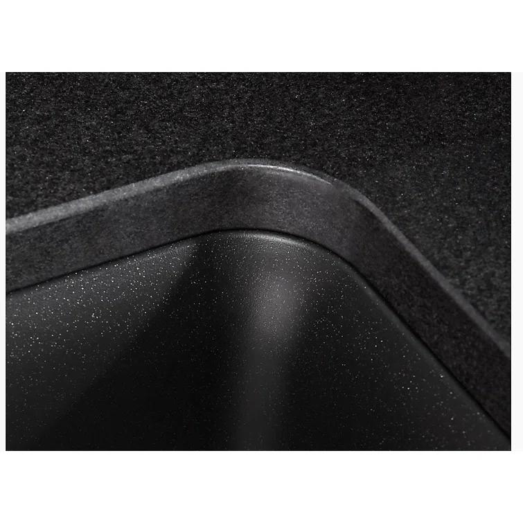 KOHLER K-8204-CM1 Cairn Sink, 33" Neoroc Composite Undermount Double-Bowl Kitchen Sink, Composite Kitchen Sink with Sink Rack, Matte Black