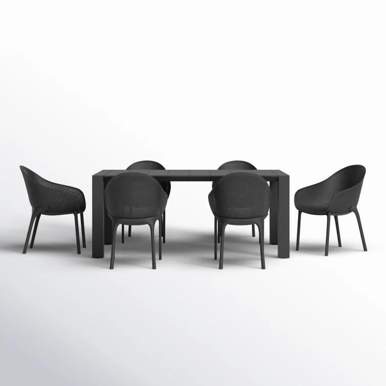 Farrah 70'' Rectangular 6 - Person Outdoor Dining Set