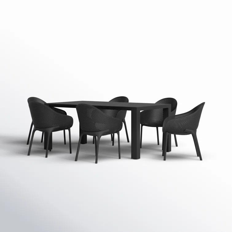 Farrah 70'' Rectangular 6 - Person Outdoor Dining Set