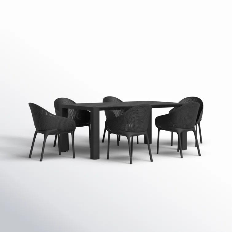 Farrah 70'' Rectangular 6 - Person Outdoor Dining Set