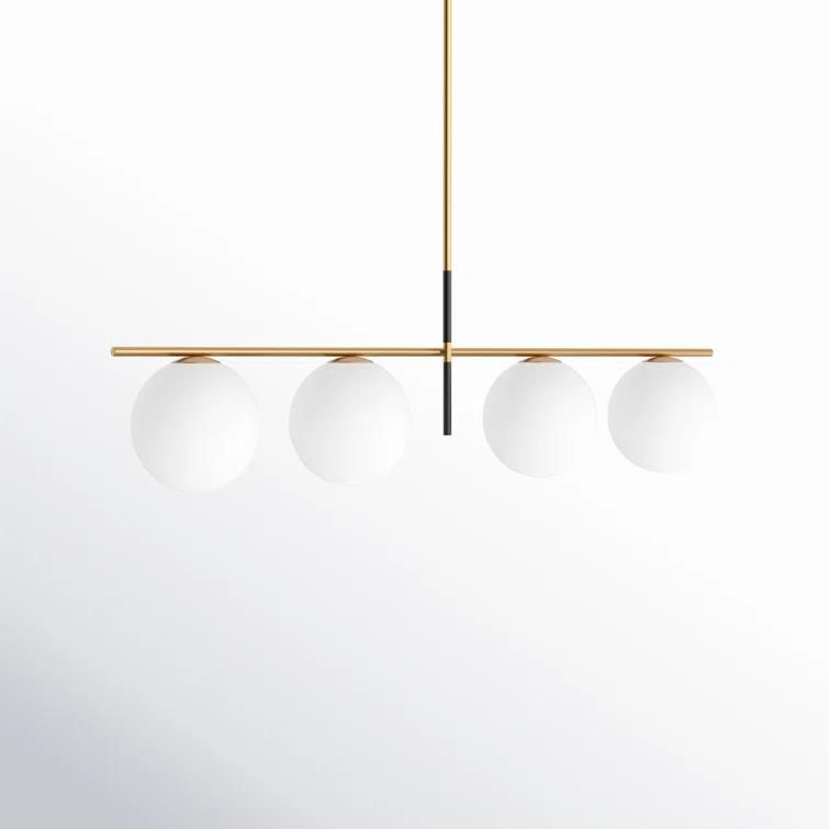 Drake 4 Light Glass Steel Dimmable Pendant