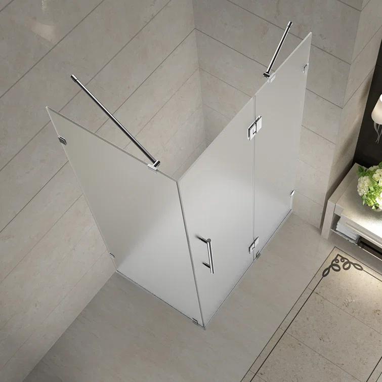 Aston Avalux 39" x 72" Rectangle Hinged Shower Enclosure SEN987F-SS-3936-10