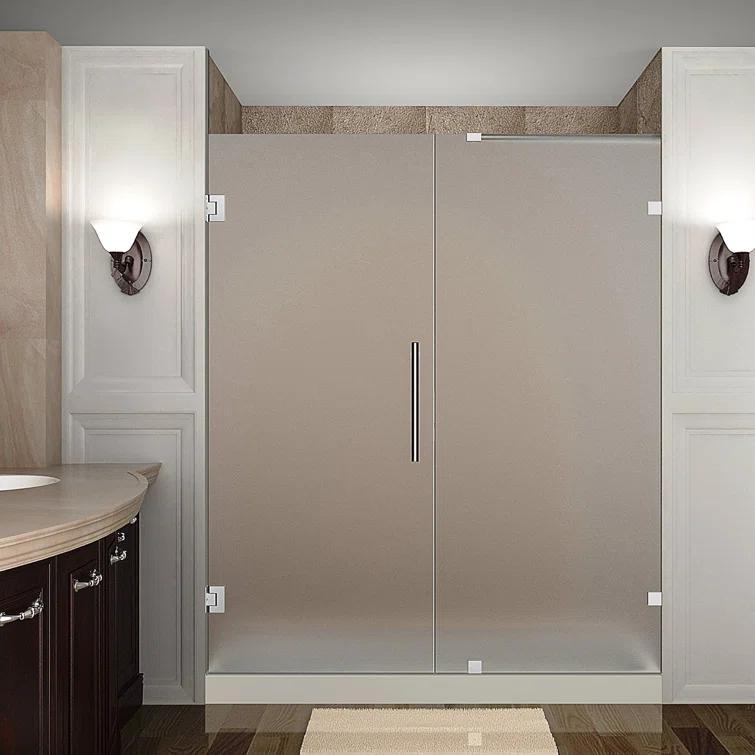Nautis 72" H Hinged Frameless Shower Door