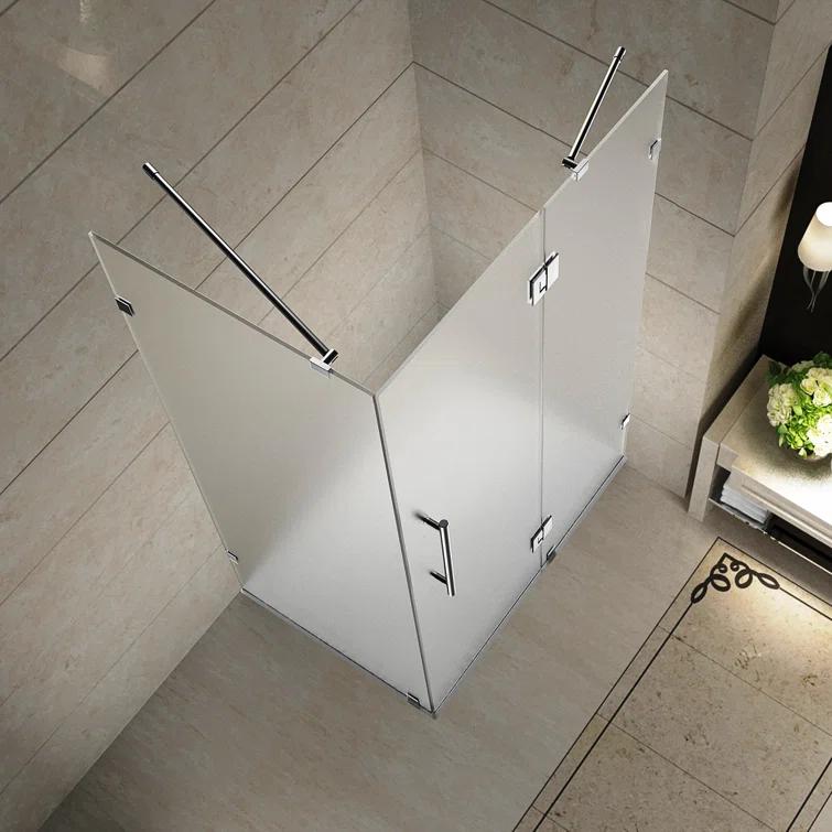 Aston Avalux 37" x 72" Rectangle Hinged Shower Enclosure SEN987F-CH-3734-10