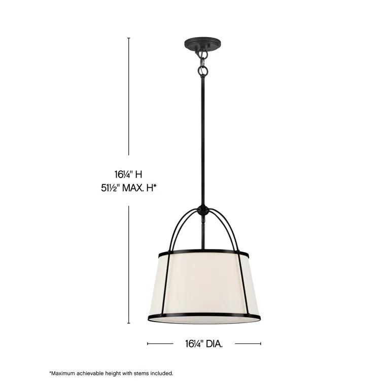 Hinkley Clarke Large Drum Two-Tone Pendant