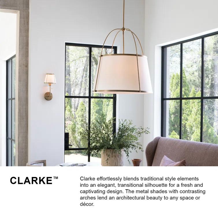 Hinkley Clarke Drum Two-Tone Chandelier Pendant