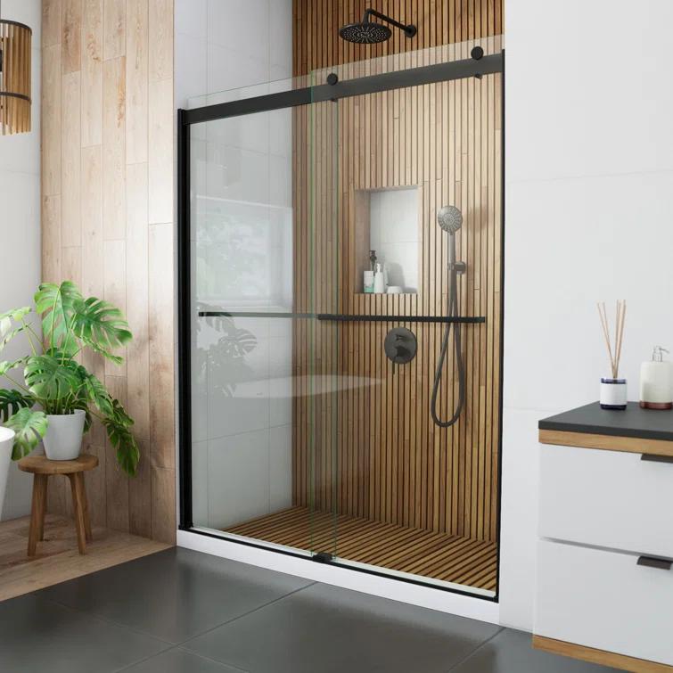 Sapphire 56" W x 76" H Frameless Shower Door