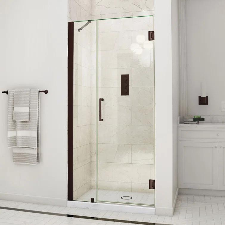 DreamLine Unidoor 39" W x 72" H  Hinged Frameless Shower Door with ClearMax™ Technology SHDR-20387210-01