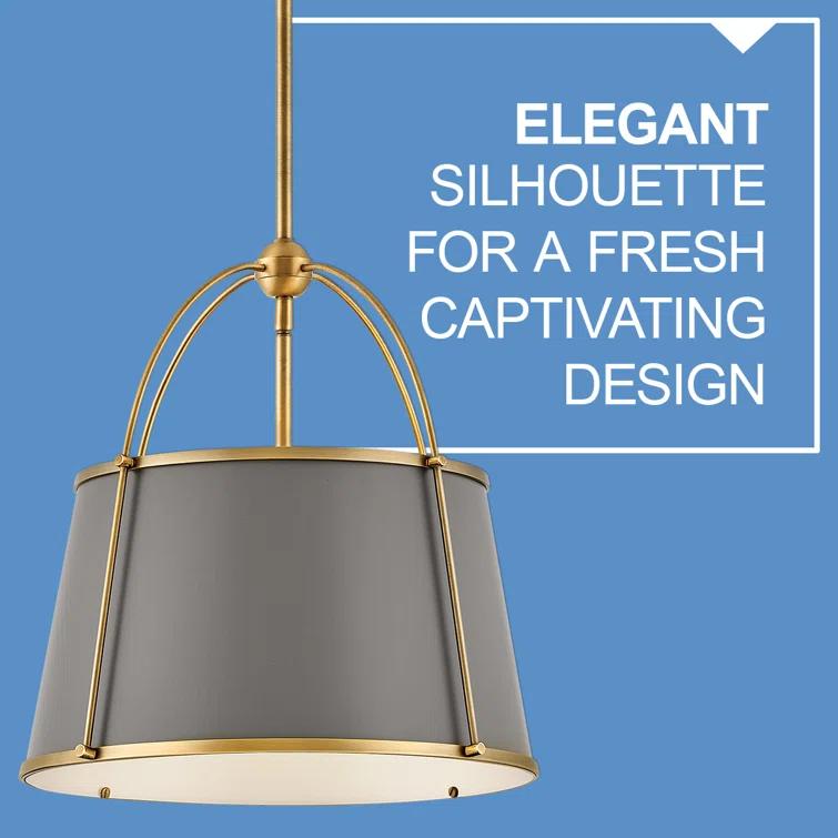 Moxie 4 Light Metal Dimmable Drum Chandelier