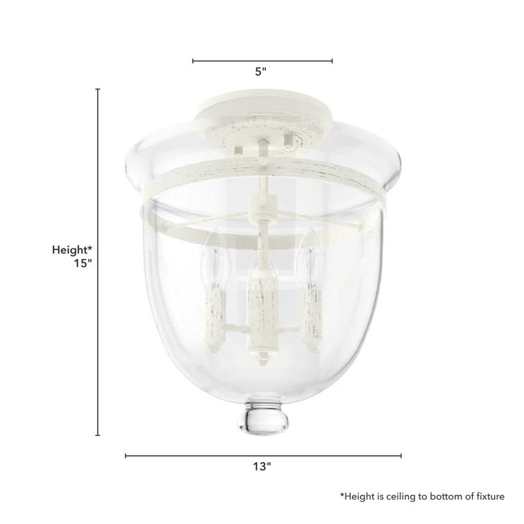 Hunter Fan Belltown 3 - Light 13'' Unique/Statement Urn Semi Flush Mount