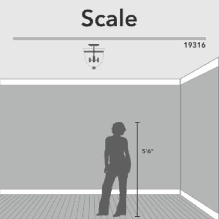 Hunter Fan Belltown 3 - Light 13'' Unique/Statement Urn Semi Flush Mount