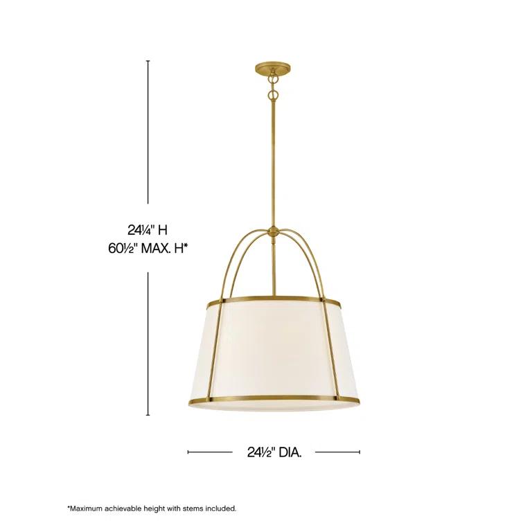 Hinkley Clarke Drum Two-Tone Chandelier Pendant