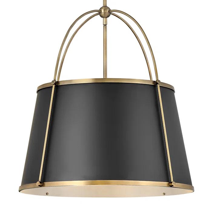 4895WS-Hinkley Lighting-Clarke - 4 Light Large Pendant in Traditional-Transitional Style - 24.5 Inches Wide by 25.25 Inches High-Warm Brass Finish
