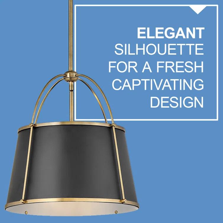4895WS-Hinkley Lighting-Clarke - 4 Light Large Pendant in Traditional-Transitional Style - 24.5 Inches Wide by 25.25 Inches High-Warm Brass Finish