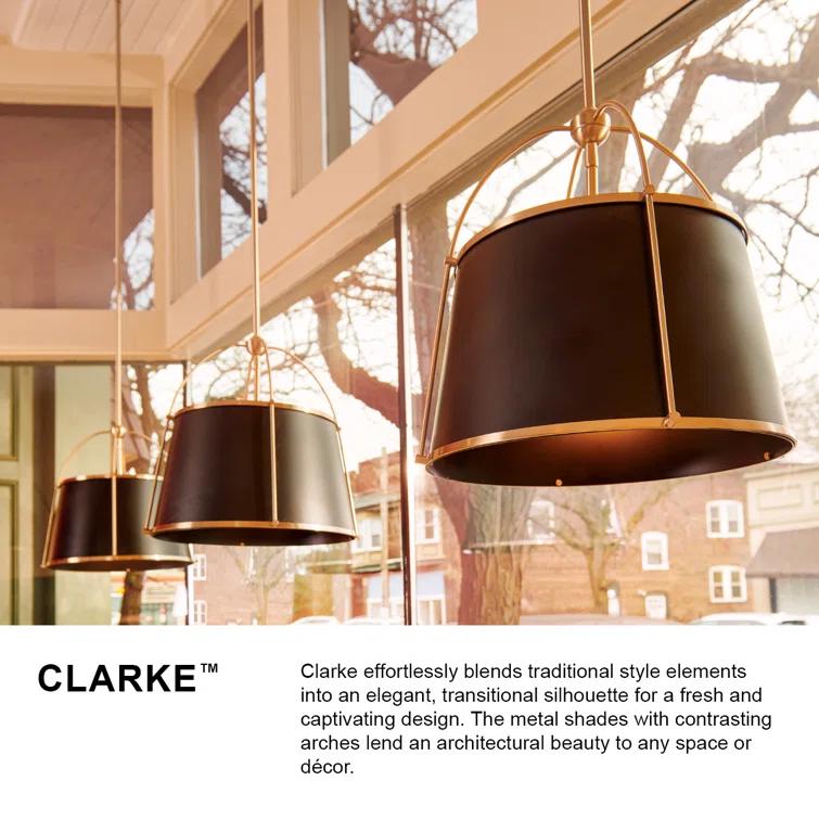 4895WS-Hinkley Lighting-Clarke - 4 Light Large Pendant in Traditional-Transitional Style - 24.5 Inches Wide by 25.25 Inches High-Warm Brass Finish