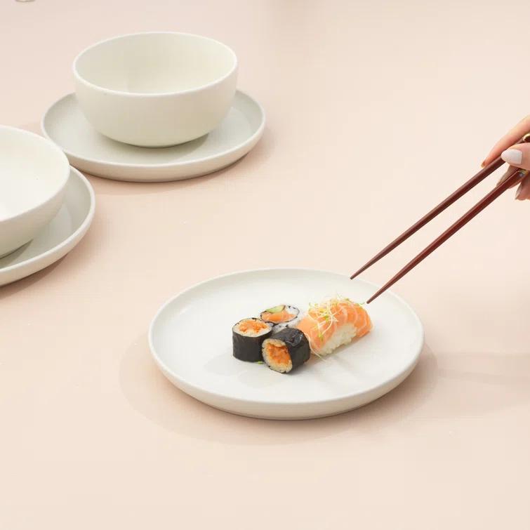 JoyJolt JoyJolt Mesa 6pc Stoneware 8" Salad plate set (Set of 6)