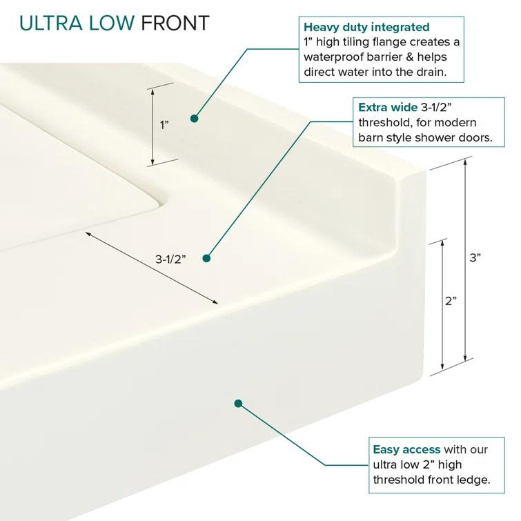 Transolid Transolid 60-in x 32-in Cast Solid Surface Tub Replacement Base Linear FSLB6032R-02