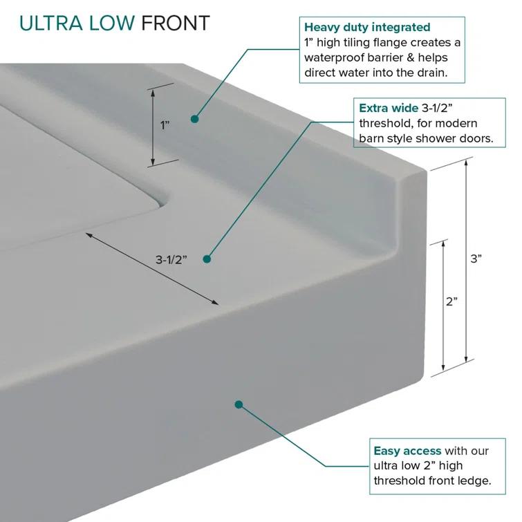 Transolid Transolid 60-in x 32-in Cast Solid Surface Tub Replacement Base Linear FSLB6032L-87