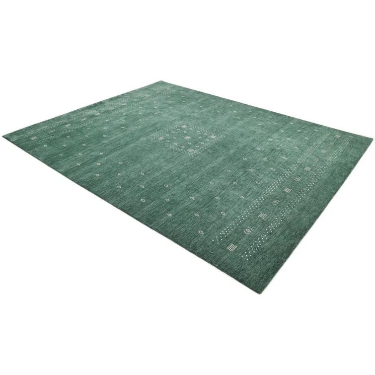 Cyrena Hand-Loomed Wool Rug - Green / 9' x 12'