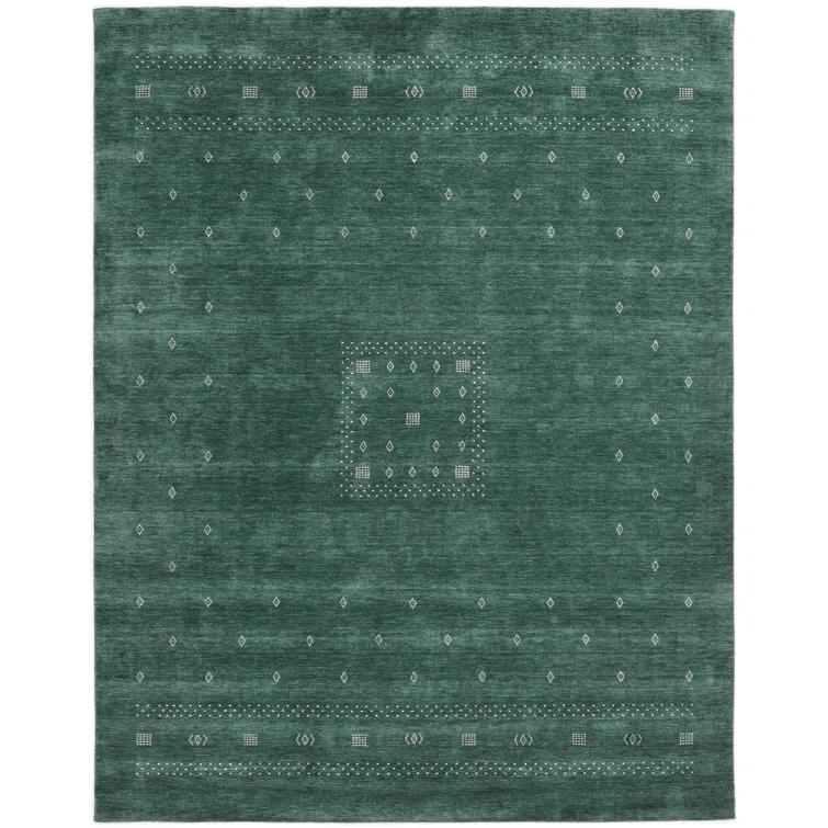 Cyrena Hand-Loomed Wool Rug - Green / 9' x 12'