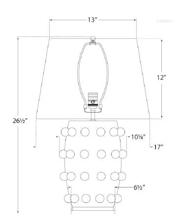 Edison 26.5'' Outdoor Black Porcelain Sphere Table Lamp