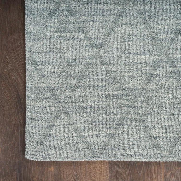 Nourison Wool Haven Blue Modern Wool Indoor Rug