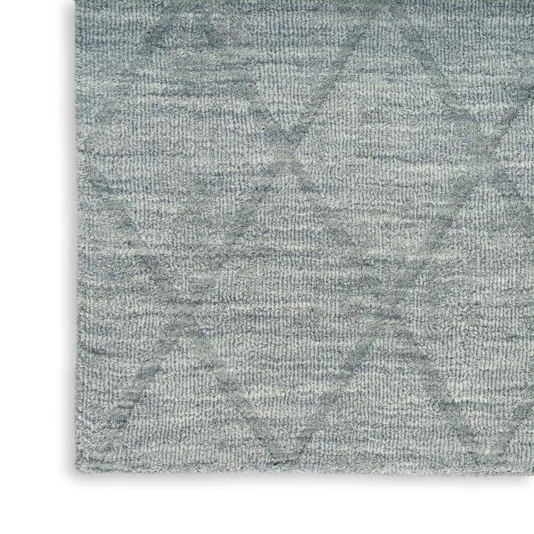 Nourison Wool Haven Blue Modern Wool Indoor Rug
