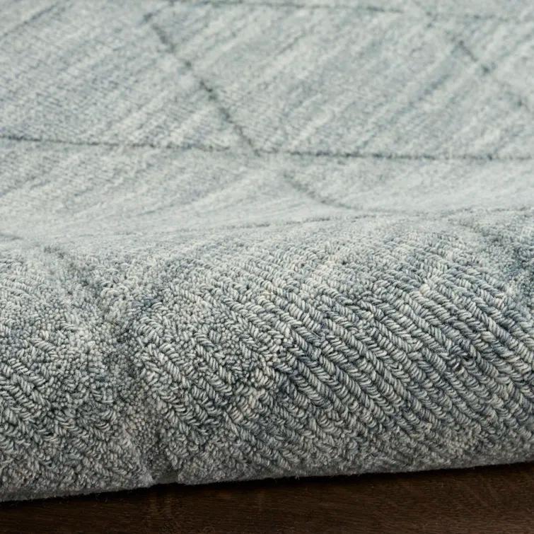 Nourison Wool Haven Blue Modern Wool Indoor Rug