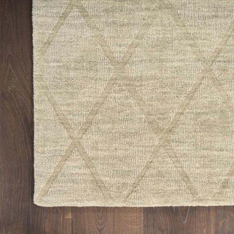 Nourison Wool Haven Sage Modern Wool Indoor Rug