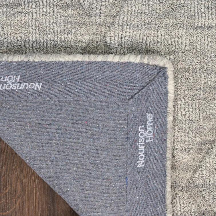 Nourison Wool Haven Grey Modern Wool Indoor Rug