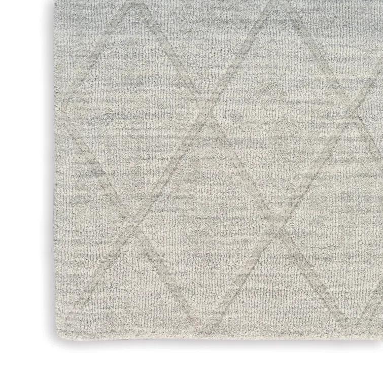 Nourison Wool Haven Grey Modern Wool Indoor Rug