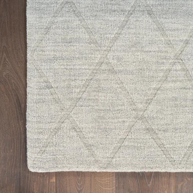 Nourison Wool Haven Grey Modern Wool Indoor Rug