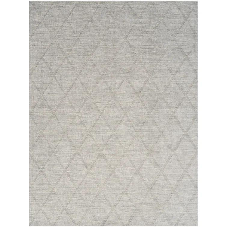 Nourison Wool Haven Grey Modern Wool Indoor Rug