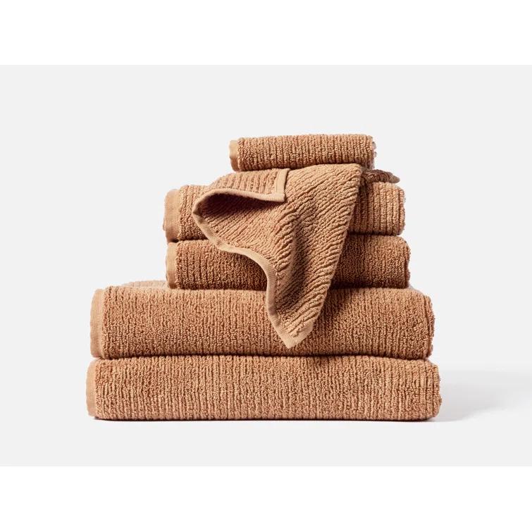 Ginger Organic Turkish Cotton Ribbed Towel Set