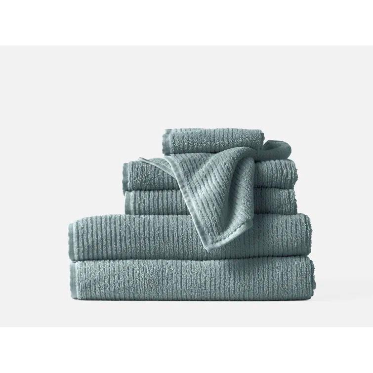 Coyuchi Temescal Organic 100% Cotton Ribbed Bath Towels